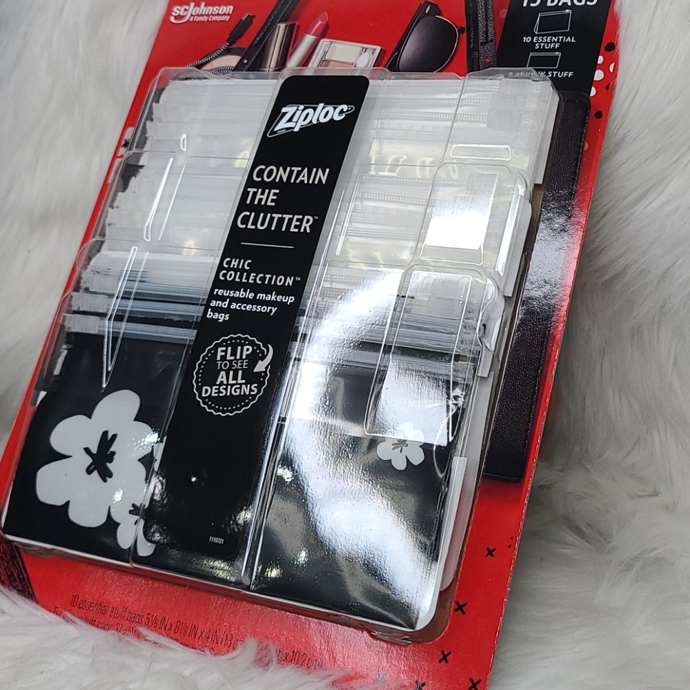 ZIPLOC CHIC COLLECTION REUSABLE MAKEUP BAGS